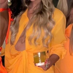 Jacquemus Sunny Orange Mini Dress